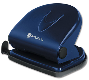 Rexel V212 Punch 2-Hole Robust Metal Capacity 12x 80gsm Blue Ref 2100758