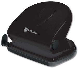 Rexel V212 Punch 2-Hole Robust Metal Capacity 12x 80gsm Black Ref 2100759