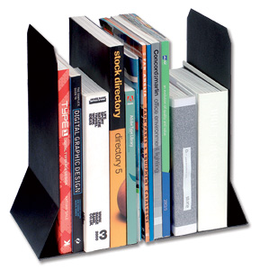 Helix Super Giant Bookends Metal with Fixing Holes W200xD150xH300mm Anthracite Ref V58010 [Pack 2]