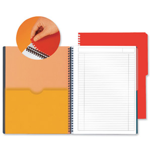 Oxford International Activebook Polypropylene Perforated 160pp A4+ Orange/Grey Ref 100102994 [Pack 5]