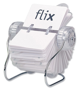 Rotadex Flix Rotary File Unit for 400 A7 105x74mm Cards Ice Clear Ref FLIXA7-400CLR