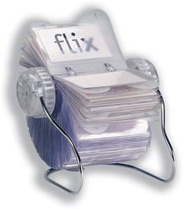 Rotadex Flix Business Card Unit 150 Sleeves for 100x60mm Cards Ice Clear Ref FLIXBC/150CLR