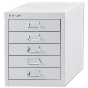 Bisley SoHo Multidrawer Cabinet 5-Drawer H325mm Chalk White Ref H125NL-26
