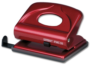 Rapid FMC20 Punch 2-Hole Metal Capacity 20x 80gsm Vulcan Red Ref 21835404