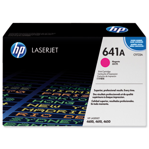 Hewlett Packard [HP] No. 641A Laser Toner Cartridge Page Life 8000pp Magenta Ref C9723A Ident: 818A
