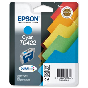 Epson Inkjet Cartridge Page Life 420pp Cyan (for C82 CX5200) Ref T042240