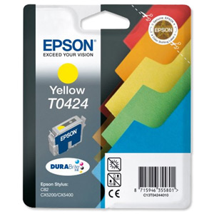 Epson Inkjet Cartridge Page Life 420pp Yellow (for C82 CX5200) Ref T042440