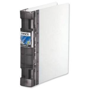 Guildhall GLX Ergogrip Binder Capacity 400 Sheets 4x 2 Prong 55mm A4 Frost Slate Grey Ref 4546Z [Pack 2]