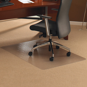 Chair Mat Polycarbonate Rectangular for Carpet Protection 1190x750mm Clear
