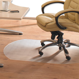 Cleartex Chair Mat Contoured for Hard Floor Protection Protection 990x1250mm Ref 129919SR