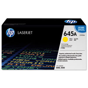 Hewlett Packard [HP] No. 645A Laser Toner Cartridge Page Life 12000pp Yellow Ref C9732A Ident: 818E