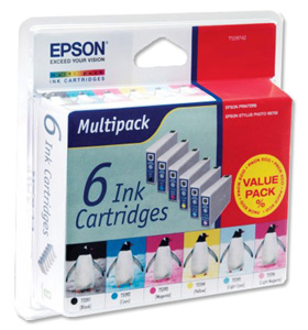 Epson Inkjet Cartridges Multipack of 6 Colours Ref T55974010