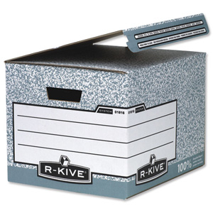 R-Kive System Secure Storage Box Internal W336xD288xH380mm Grey and White Ref 1816/62046013 [Pack 10]
