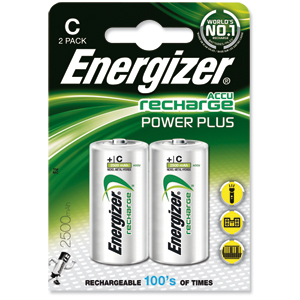 Energizer Battery Rechargeable Advanced Size C 1.2V NiMH 2500mAh HR14 1 Ref 633001 [Pack 2]