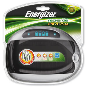 Energizer Universal Battery Charger with Smart LED 2-5Hrs Charging Time for AAA AA C D 9V Ref 629874
