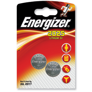 Energizer CR2025 Battery Lithium for Small Electronics 5003LC 163mAh 3V Ref 626981 [Pack 2] Ident: 647B