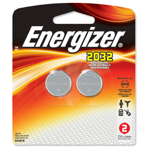 Energizer CR2032 Battery Lithium for Small Electronics 5004LC 240mAh 3V Ref 628747 [Pack 2] Ident: 253B