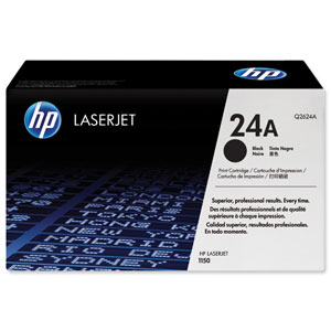 Hewlett Packard [HP] No. 24A Laser Toner Cartridge Page Life 2500pp Black Ref Q2624A