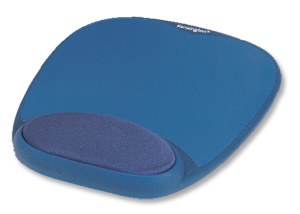 Kensington Mouse Mat Pad with Wrist Rest Gel Blue Ref 64273