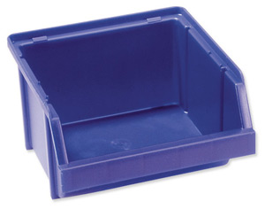 Raaco 3-120 Storage Bin Polypropylene Stackable W125xD133xH75mm Blue Ref 128704 [Pack 12]