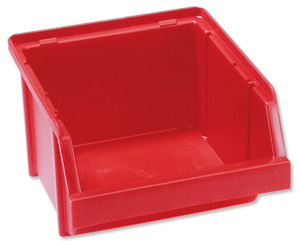 Raaco 3-160 Storage Bin Polypropylene Stackable W125xD173xH75mm Red Ref 119146 [Pack 12]