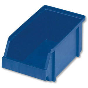 Raaco 4-280 Storage Bin Polypropylene Stackable W125xD228xH101mm Blue Ref 128742 [Pack 12]