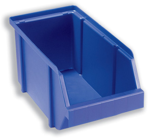 Raaco 5-370 Storage Bin Polypropylene Stackable W125xD241xH125mm Blue Ref 128759 [Pack 6]