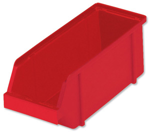 Raaco 5-460 Storage Bin Polypropylene Stackable W125xD300xH126mm Red Ref 116602 [Pack 6]