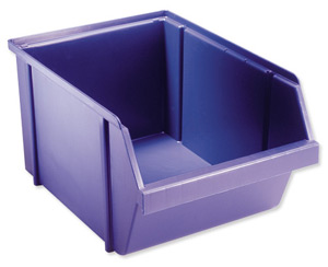 Raaco 16-1800 Storage Bin Polypropylene Stackable W256xD365xH200mm Blue Ref 119603 [Pack 6]