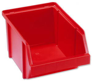 Raaco 16-1800 Storage Bin Polypropylene Stackable W256xD365xH200mm Red Ref 107891 [Pack 6]