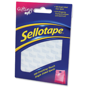 Sellotape Sticky Tape Spots Self-adhesive Polypropylene on Backing Paper Diam.25mm Ref 1446450 [Pack 100]