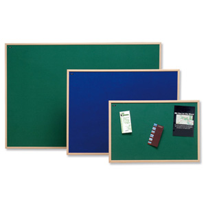 Nobo Elipse Classic Office Noticeboard with Fixings Natural Oak Finish W1200xH900mm Green Ref 30135003