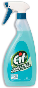 Cif Professional Glass and Stainless Steel Cleaner Trigger Spray 750ml Ref Y04423[Pack 2]
