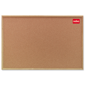 Nobo Classic Office Noticeboard Cork with Natural Oak Finish W600xH450mm Ref 37639022
