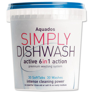 Simply Dishwasher Tabs 6 in 1 Ref N06137 [Pack 30]