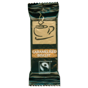 Fairtrade Coffee Biscuits Caramelised Individually-wrapped Portions Ref A03923 [Pack 300]