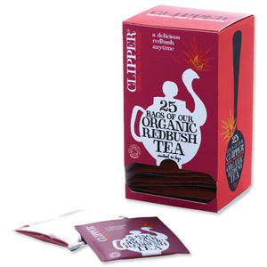 Clipper Organic Rooibos Tea Fairtrade Caffeine-free with Antioxidants Teabags Ref A06953 [Pack 25]