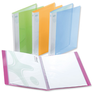 Rexel Ice Display Book Polypropylene 20 Pockets A4 Assorted Translucent Covers Ref 2102038 [Pack 10]