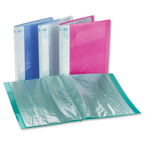 Rexel Ice Display Book 20 Pockets A4 Clear Covers Ref 2102039 [Pack 10]
