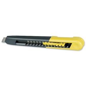 Stanley Heavy-duty Knife with ABS Plastic Body with 9mm Snap-Off Blade Ref 0-10-150
