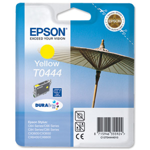 Epson T0444 Inkjet Cartridge DURABrite Parasol Page Life 400pp Yellow Ref C13T04444010 Ident: 803H