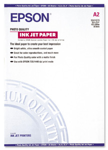 Epson Photo Quality Inkjet Paper Matt 104gsm Max.1440dpi A2 Ref S041079 [30 Sheets]