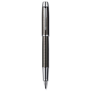 Parker Premium IM Fountain Pen Chiselled Gunmetal Lacquer and Chrome Trim Ref S0908680
