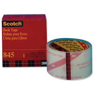 Scotch Book Repair Tape 50.8mmx13.7m Transparent Ref 845 Ident: 360D