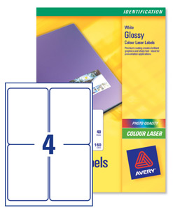Avery Addressing Labels Colour Laser 4 per Sheet 139x99.1mm Ref L7769-40 [160 Labels]