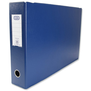 Elba Lever Arch File PVC 70mm Capacity Landscape Blue A3 Ref 100082425 [Pack 2]