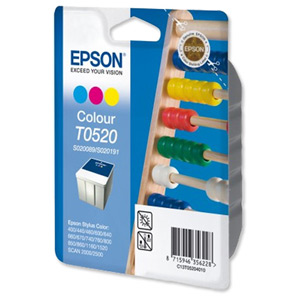 Epson T0520 Inkjet Cartridge Abacus Page Life 300pp Colour Ref C13T05204010 Ident: 803L