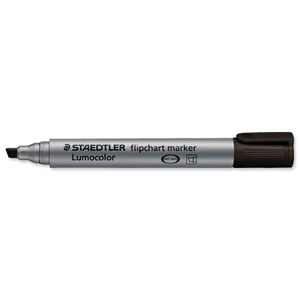 Staedtler Lumocolor Flipchart Marker Bullet Tip 2mm Line Black Ref 356-9 [Pack 10]