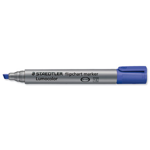 Staedtler Lumocolor Flipchart Marker Bullet Tip 2mm Line Blue Ref 356-3 [Pack 10]