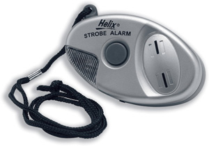 Helix Personal Strobe Alarm 105dB Siren Rip-cord Activation with Integral Torch Ref PS3070